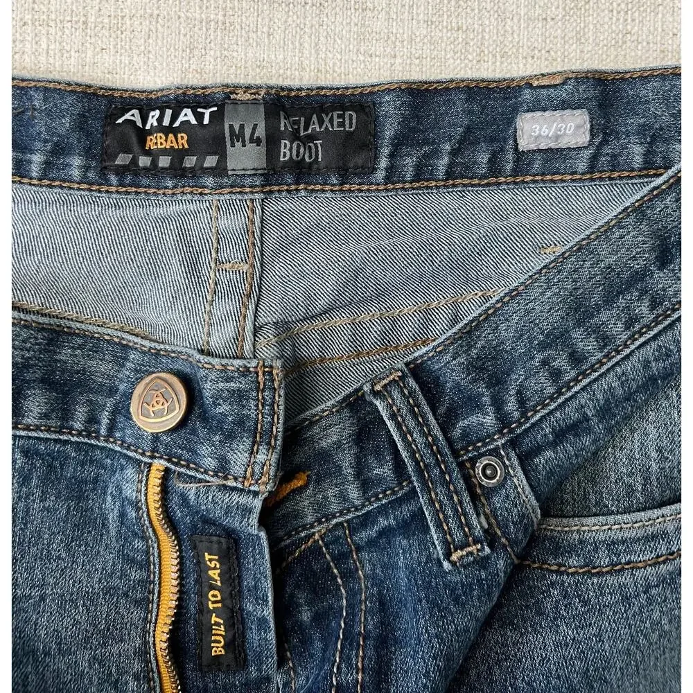 Ariat Rebar M4 Relaxed Boot Cut Jeans – Men’s 36x30